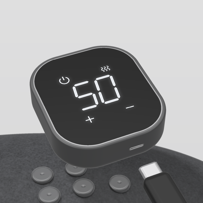 Remeknee knee brace with detachable USB-C rechargeable unit